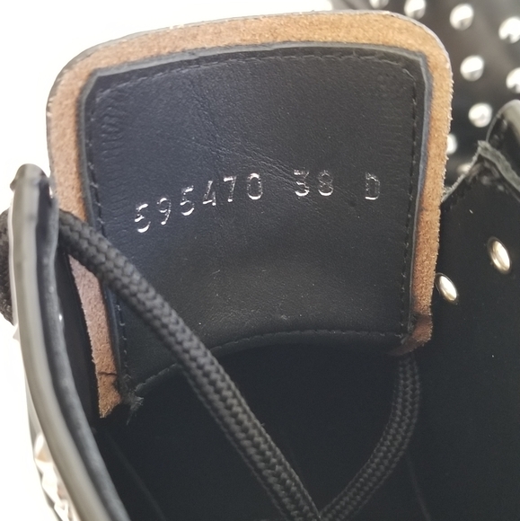 Alexander McQueen Studded Leather Boots Size 38 Black - Picture 7 of 9